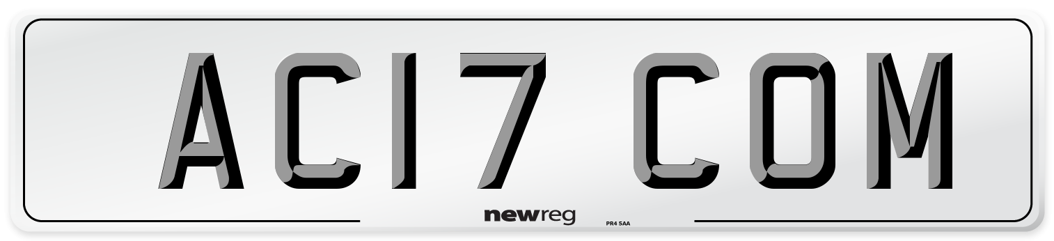 AC17 COM Number Plate from New Reg